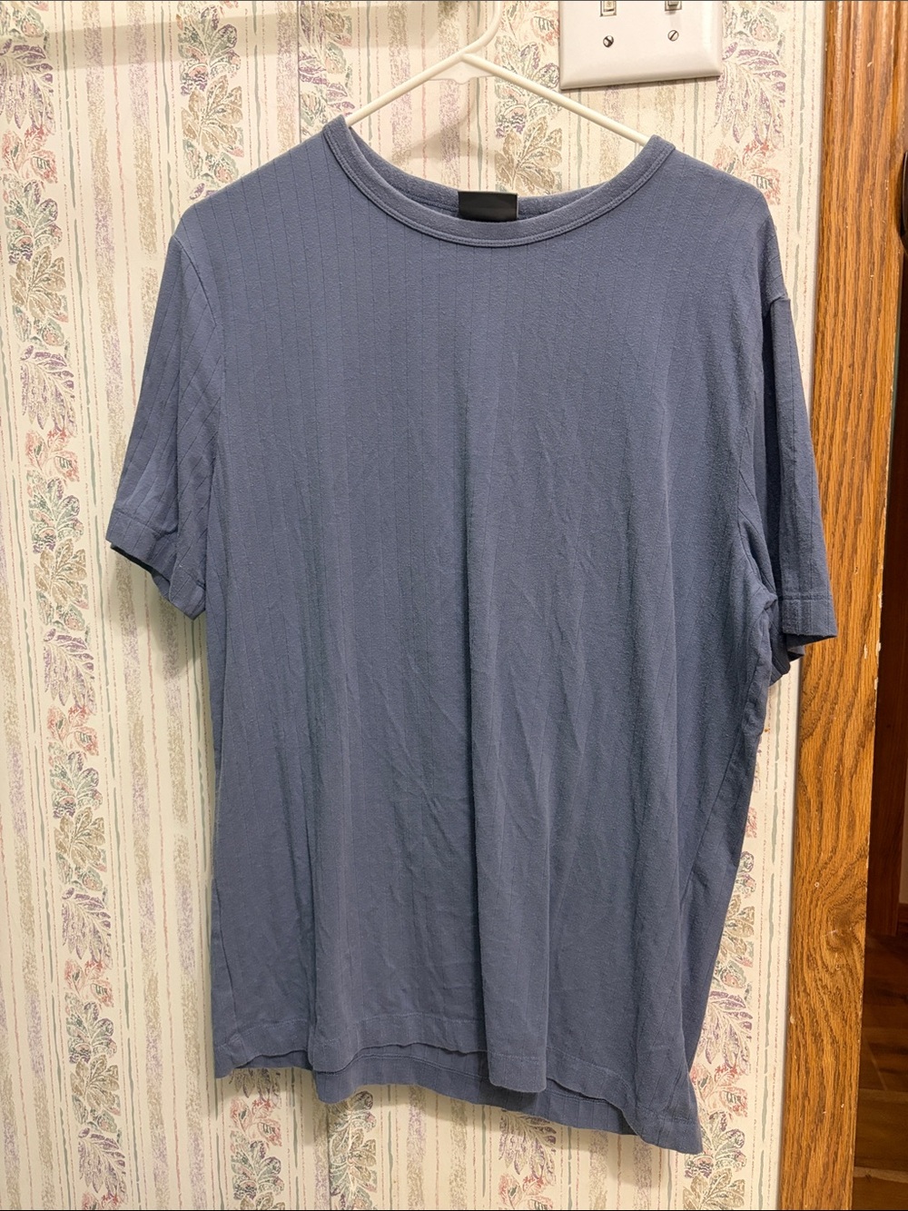 H&M Short Sleeve Crew Neck T-Shirt in Slate Blue